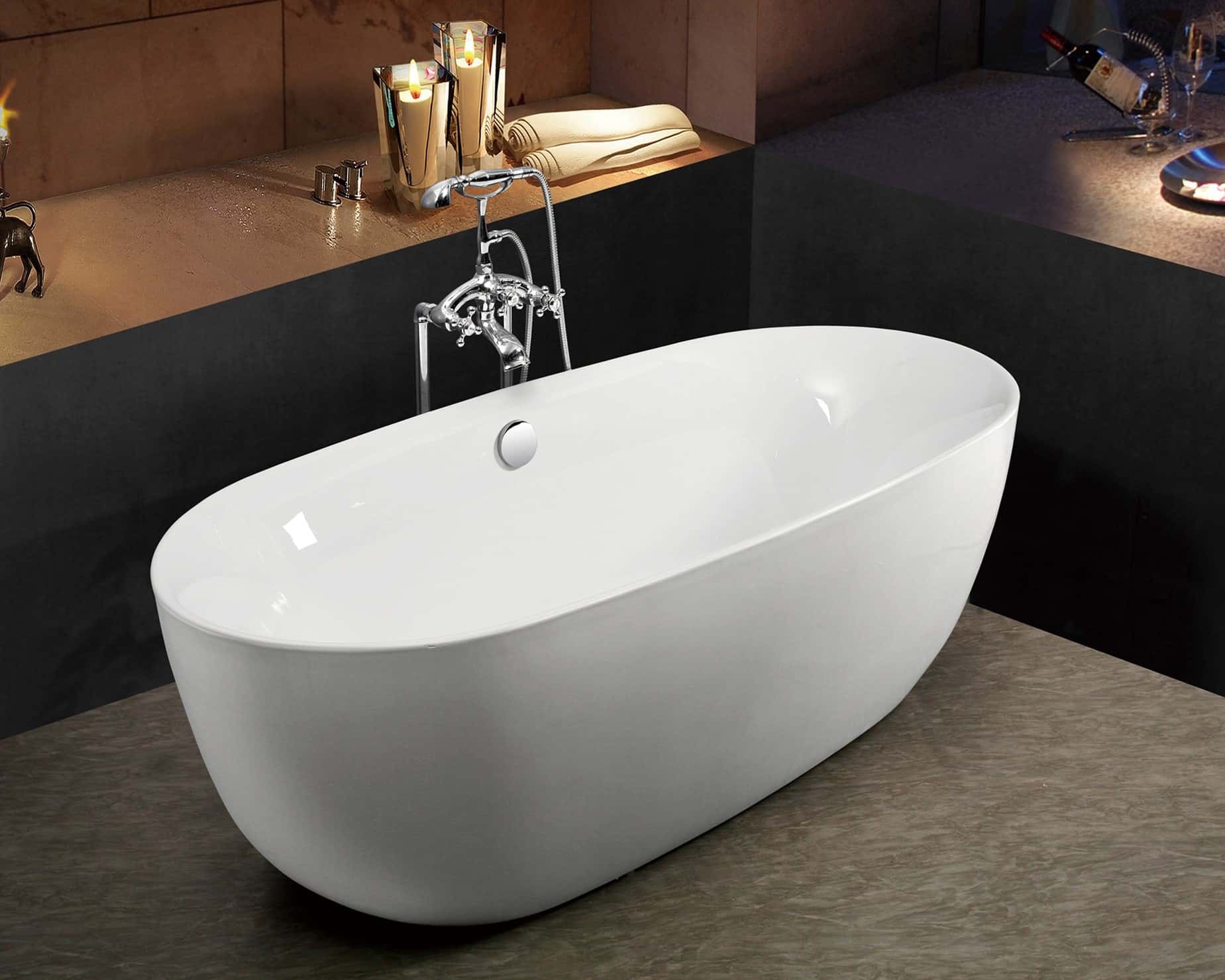 Bañera independiente de 170*80*58 New Oval