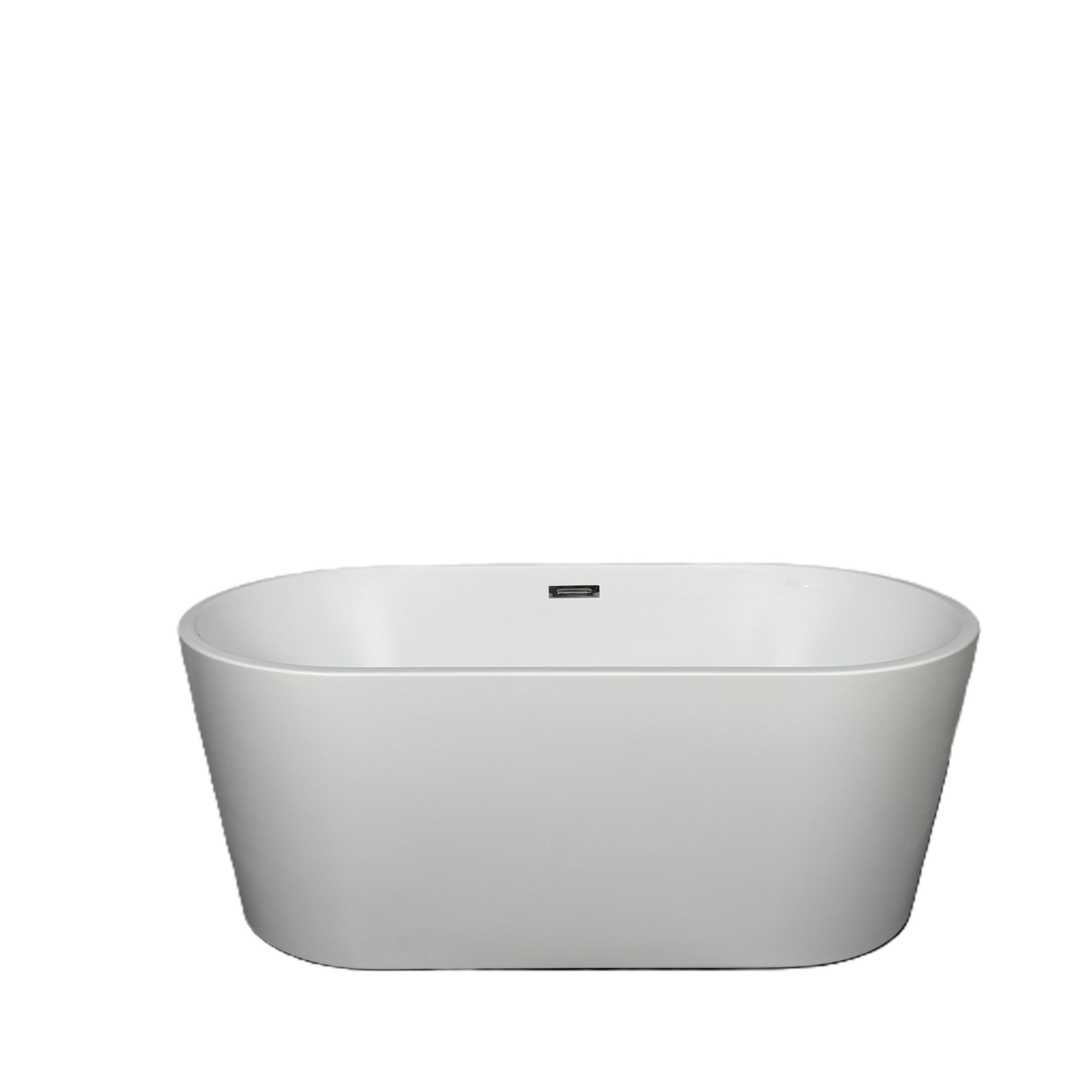 Bañera exenta blanca mate 150x75 cm de diseño oval clásico